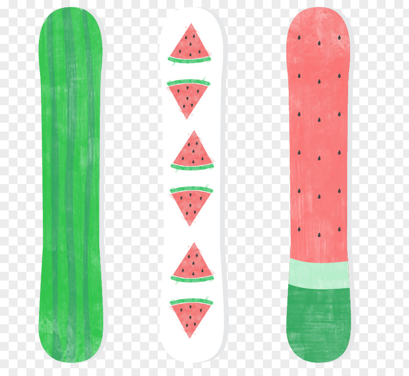 Watermelon Pattern Snowboard Snowboarding Ski PNG