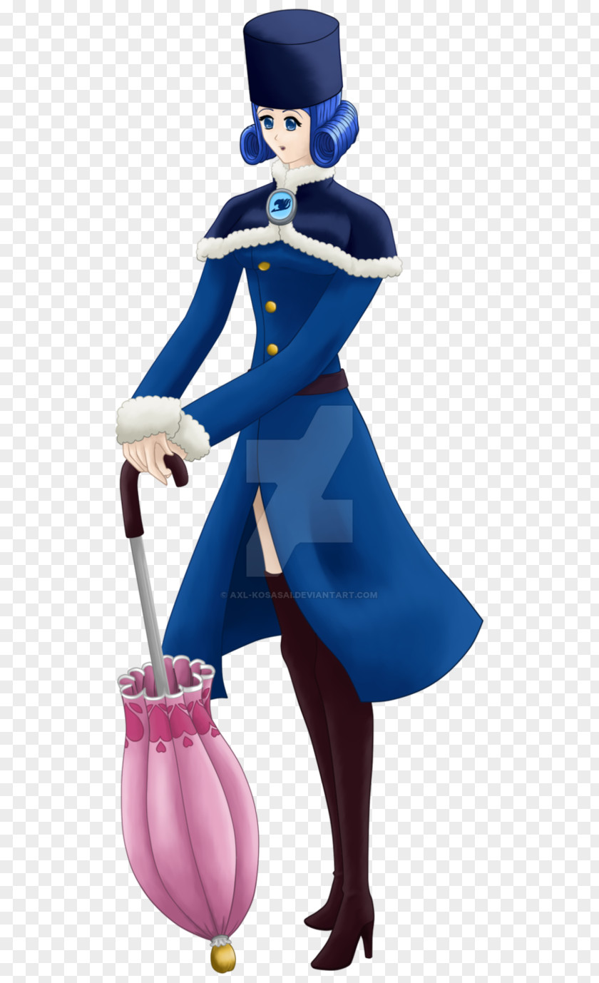 Juvia Cobalt Blue Cartoon Character Figurine PNG