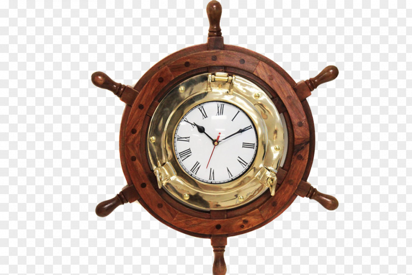 Ship Ship's Wheel Clock Helmsman PNG