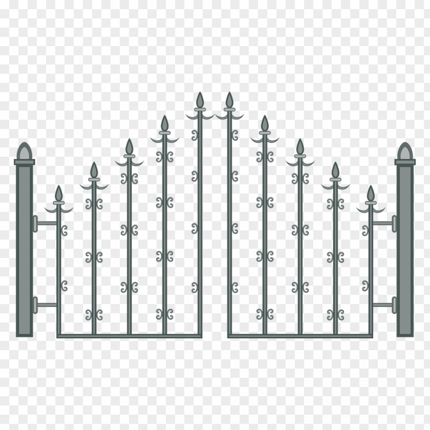 Ancient Spear Metal Fence Door Gate PNG