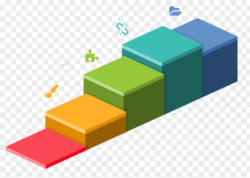 Color Ladder Stairs Chart Infographic Template PNG