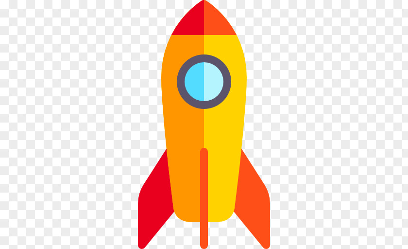 Flat Rocket Spacecraft Icon PNG