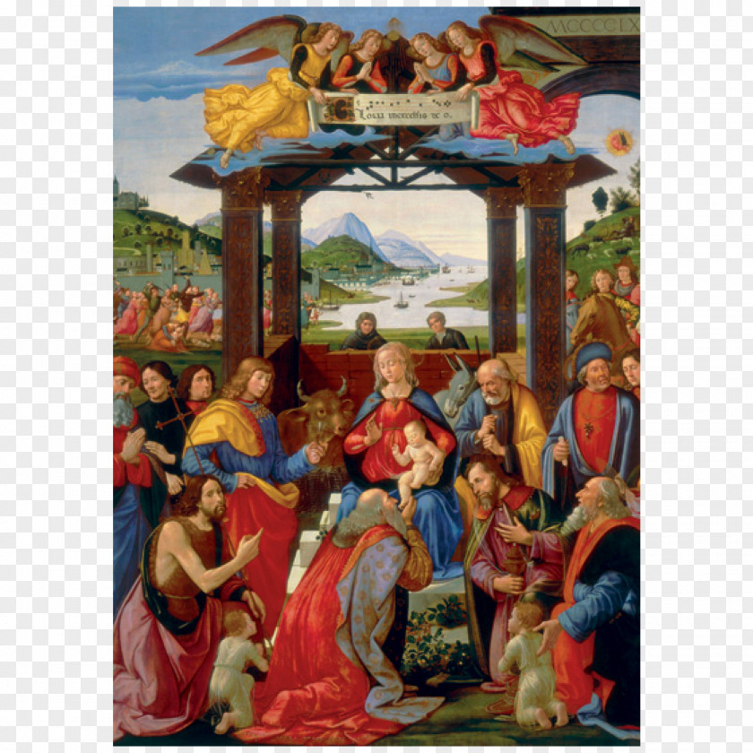 Painting Ospedale Degli Innocenti Adoration Of The Magi Renaissance PNG