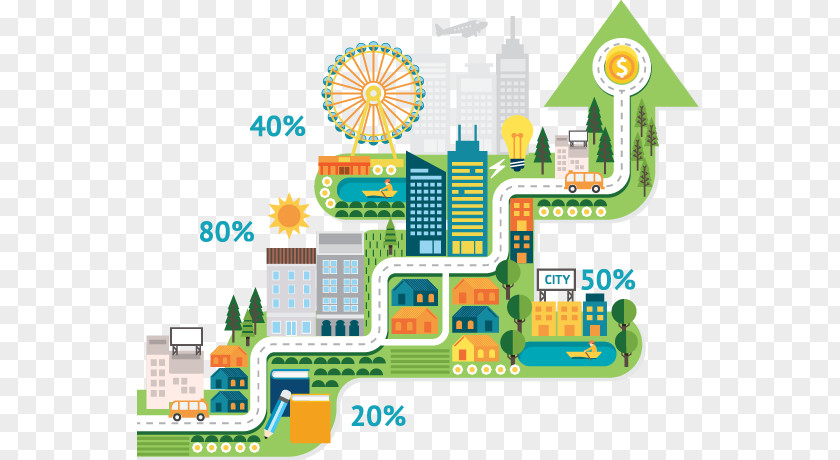 Vector Map City Street Infographic Road PNG