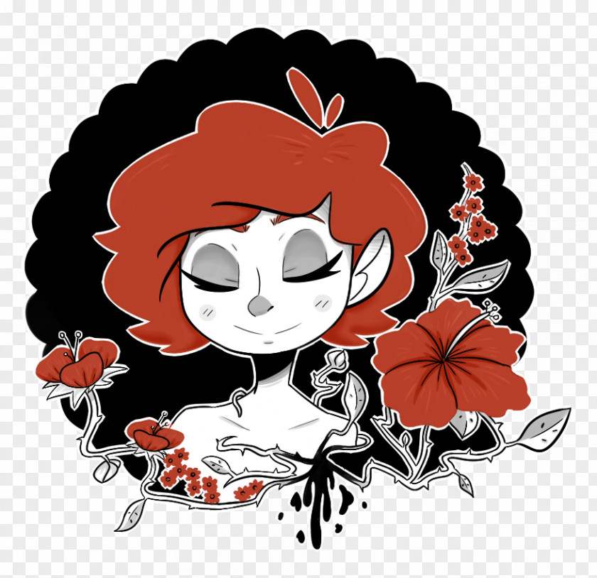 Agapornis Poster Illustration Clip Art Flower Character Skull PNG