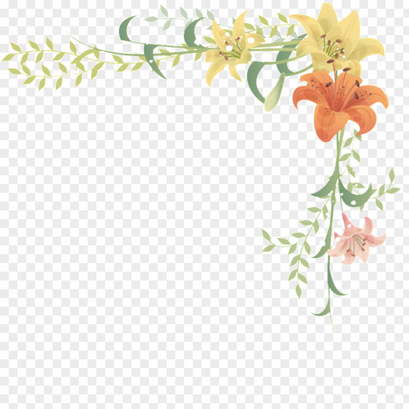Ppt边框 Floral Design Graphic PNG