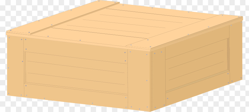 Orange Cartoon Wooden Box Crate Clip Art PNG