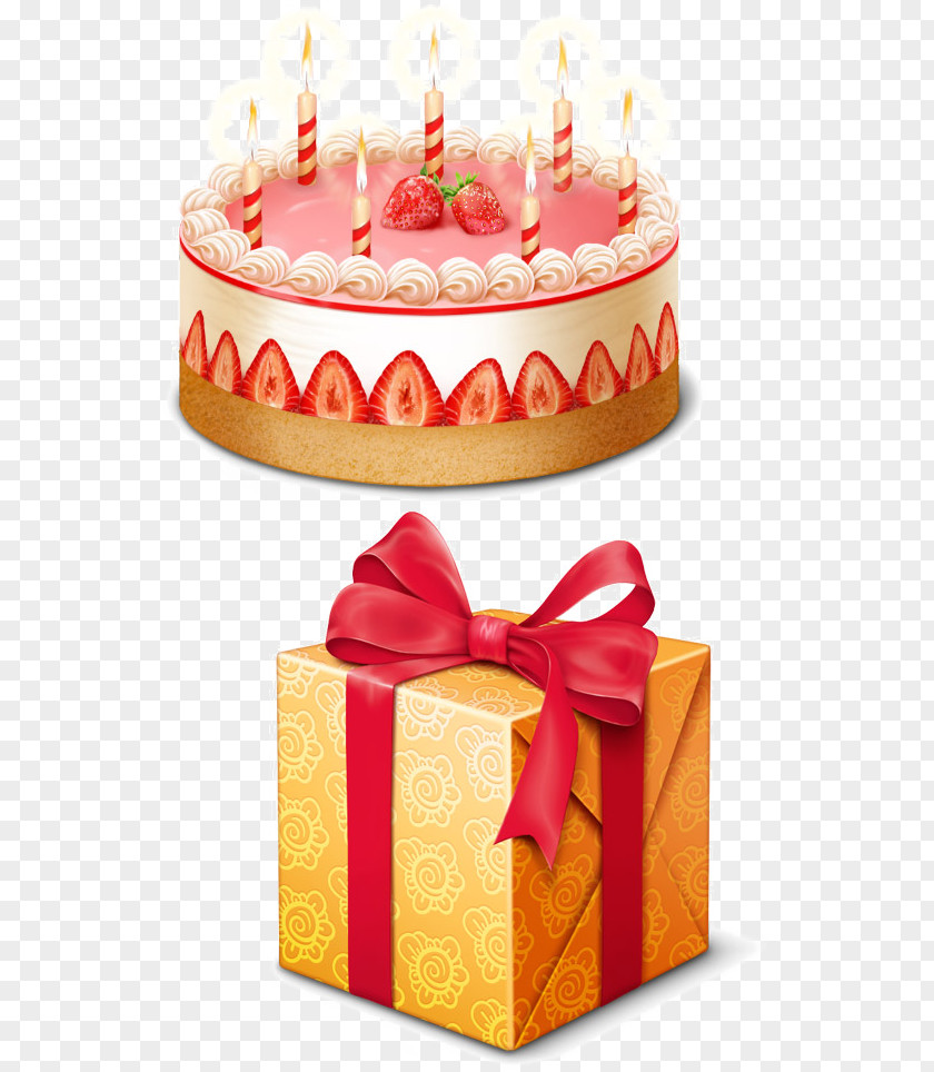 Birthday Cake Gift Wish PNG
