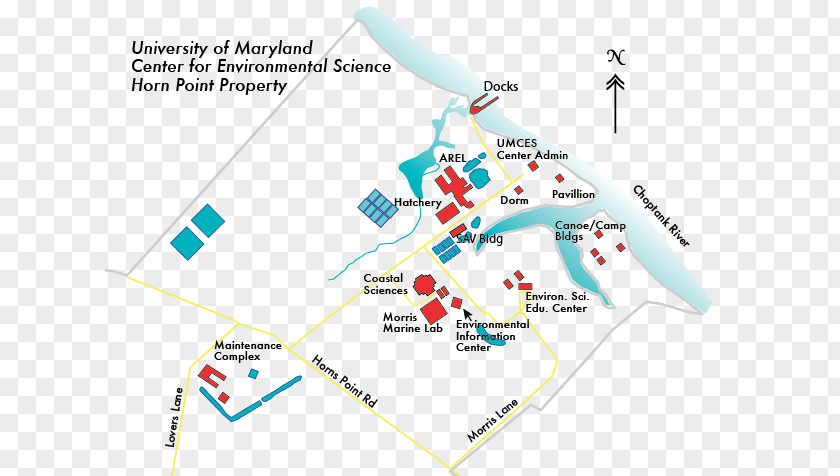 Campus Environment Cambridge University-Md Horn Point Lab Map Chesapeake Biological Laboratory PNG