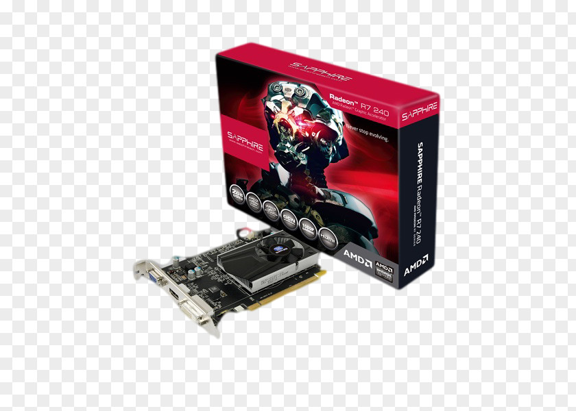 Flash Chip Graphics Cards & Video Adapters Sapphire Technology GDDR5 SDRAM AMD Radeon R7 240 PNG