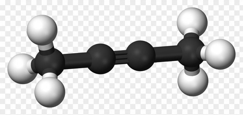 Formula 1 Methylacetylene 2-Butyne 1-Butyne Ball-and-stick Model Alkyne PNG