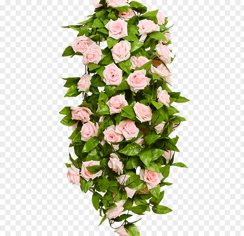 Pink Rose Wedding Flower Vine Wreath Artificial Garland PNG
