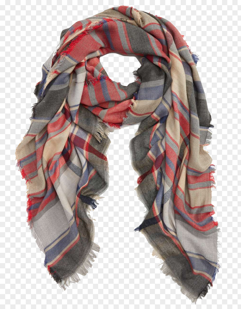 Scarf Fashion Clothing Full Plaid Sweater PNG