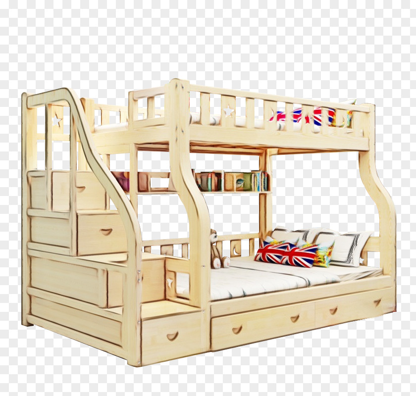 Canopy Bed Drawer Wood Frame PNG
