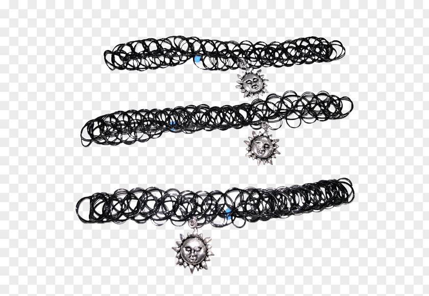 Sun TATTOO Jewellery Choker Necklace Bracelet Chain PNG