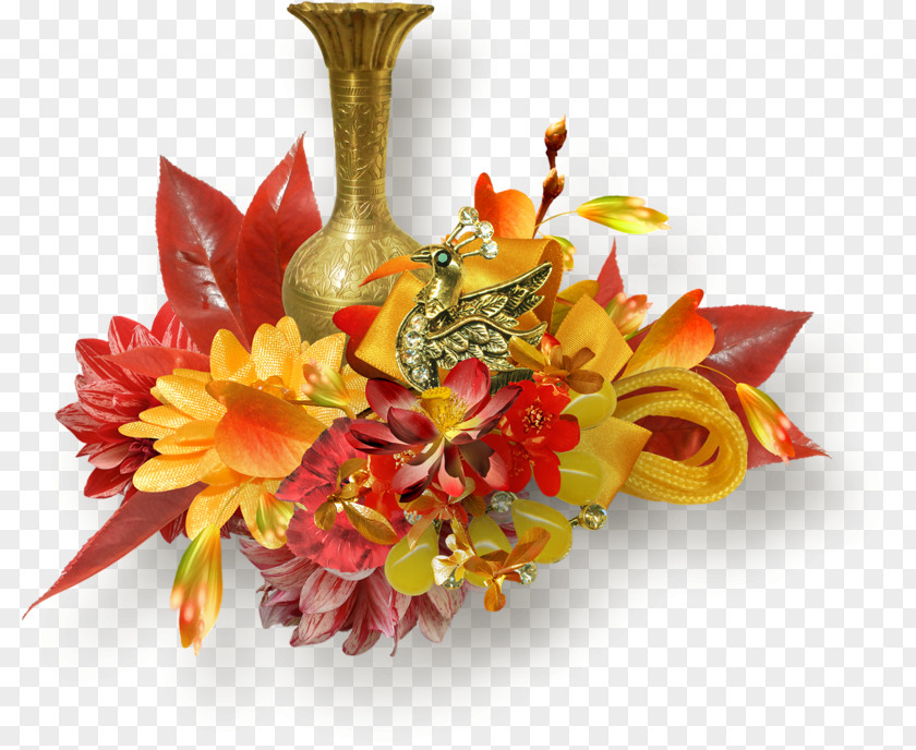 Tresure Floral Design Gold Clip Art PNG