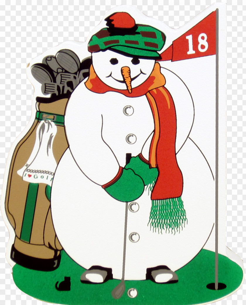 Snowman Snow Golf Putter Clip Art PNG