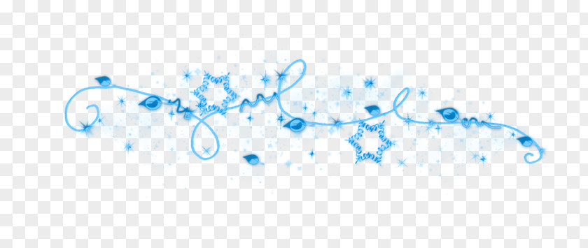 Cartoon Painted Blue Five-pointed Star Dream Drawing Curve PNG