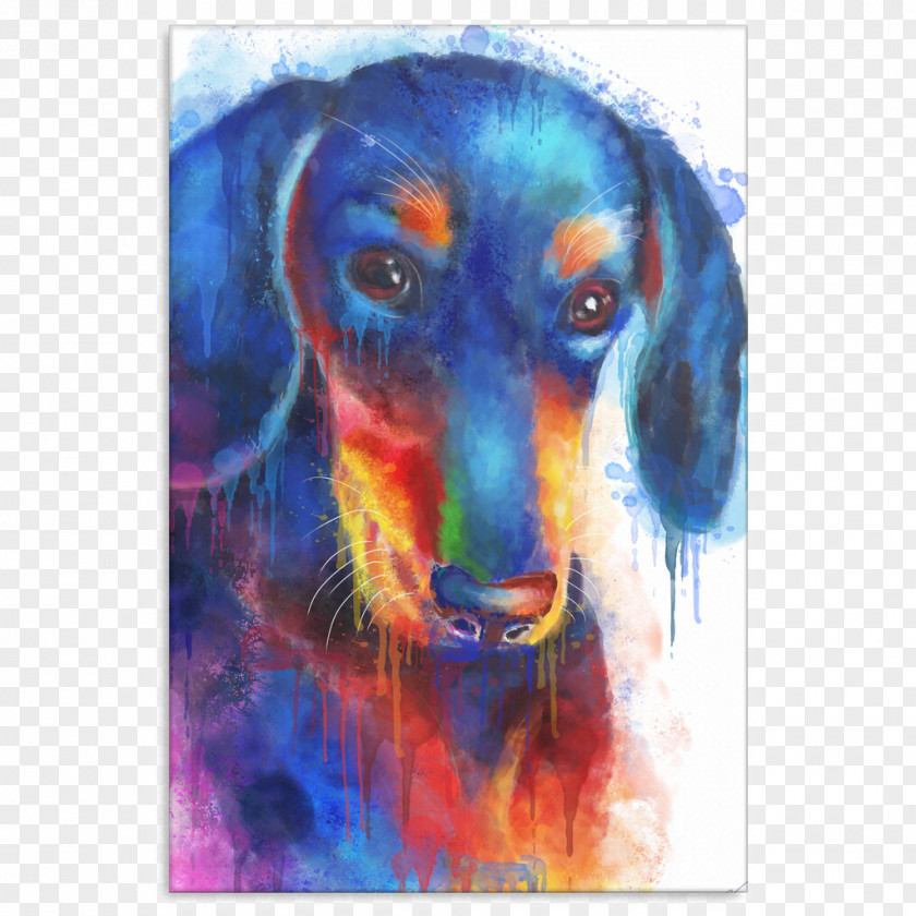 Puppy Dog Breed Dachshund Painting Acrylic Paint PNG
