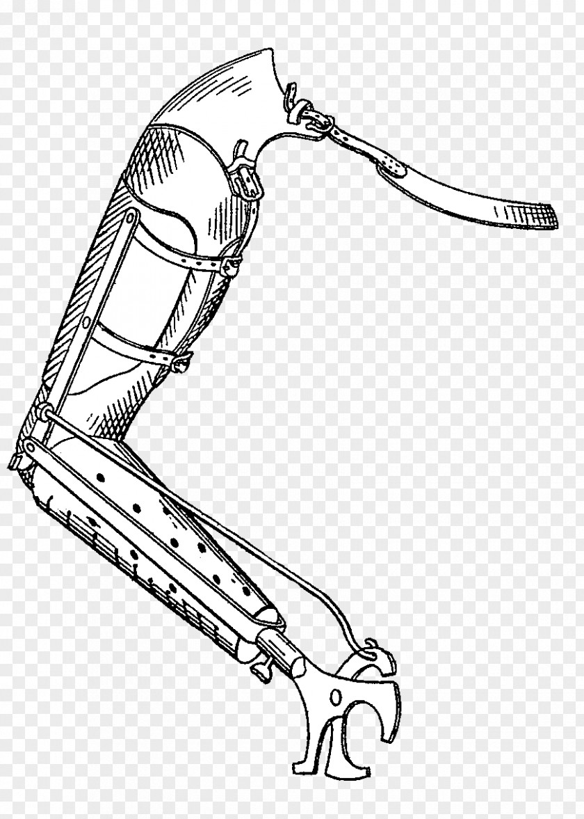 Robot Arm Sketch PNG