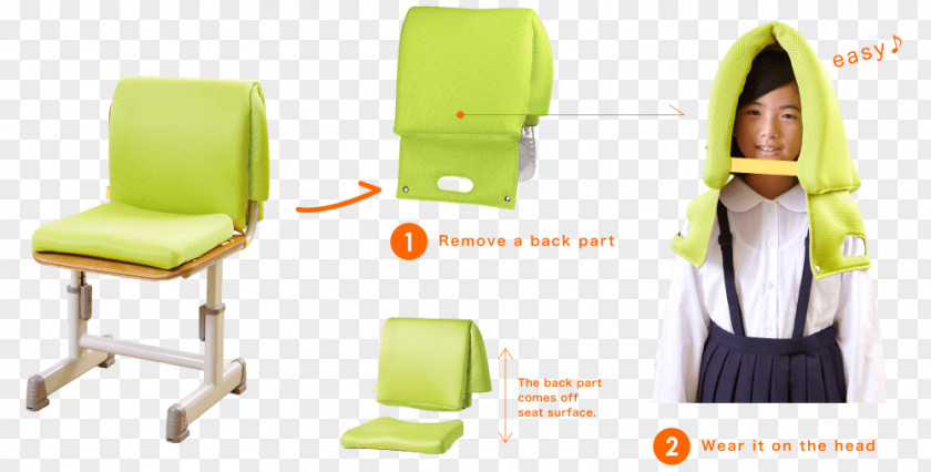 School 防災頭巾 Posture Evaluation Chair PNG