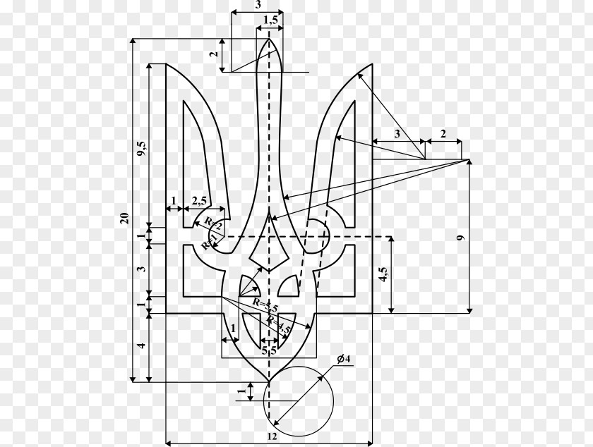 Symbol Coat Of Arms Ukraine Trident Zaporizhian Sich National PNG