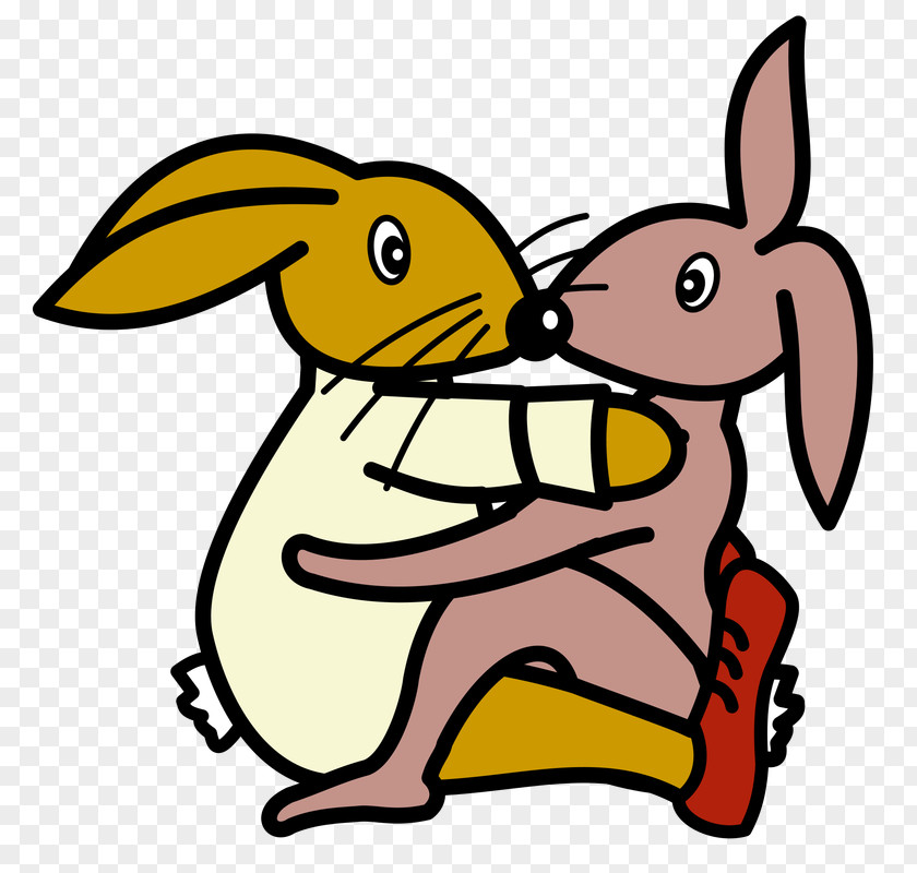 Valentine's Day Domestic Rabbit Hare Wedding Clip Art PNG