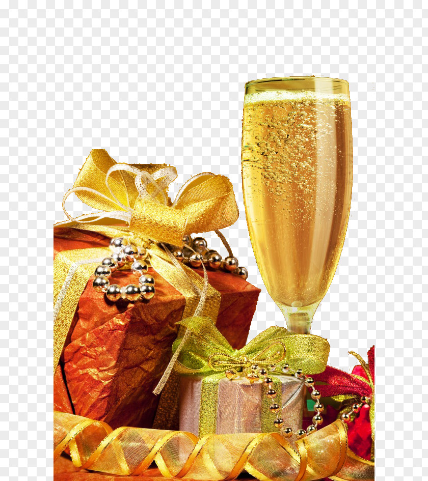 Christmas Gifts And Champagne Wine Escola De Conduxe7xe3o Via Verde Gift PNG