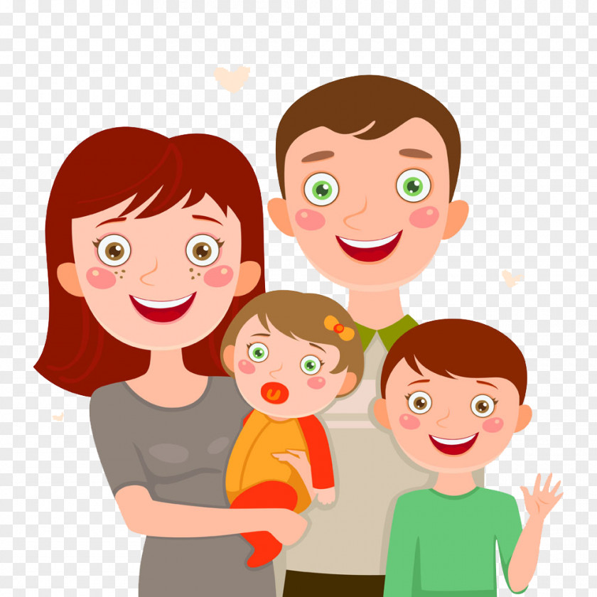 Hand-painted Family Child Parent PNG