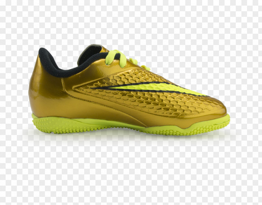 Nike Football Boot Kids Hypervenom Phelon Indoor Soccer Shoes Metallic Gold/Black/Tour Yellow Sports PNG