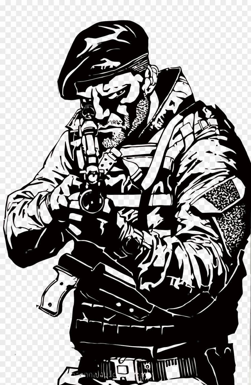 Vector Attack The Soldiers Drawing Expendables Soldier PNG