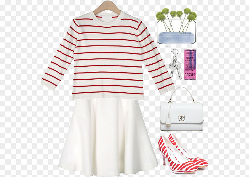 Women With Simple Literary T-shirt Dress Fashion Blouse Clothing PNG