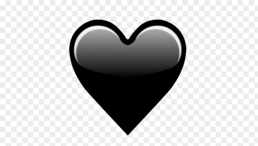 Black Emoji Emojipedia Heart IPhone PNG