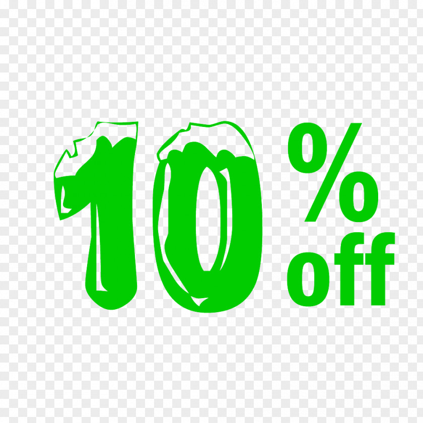 Christmas 10% Off Discount Tag. PNG