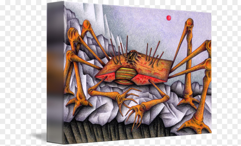 Crab Watercolor Decapoda Modern Art PNG