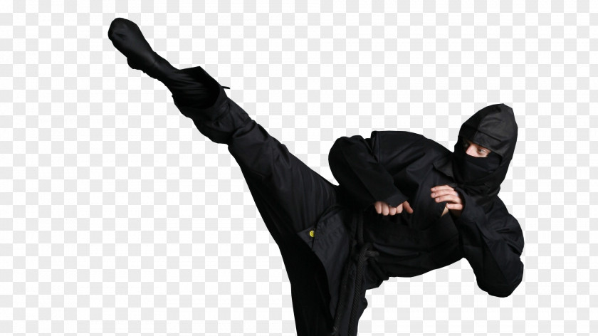 Ninja Shuriken Flying Kick Martial Arts PNG