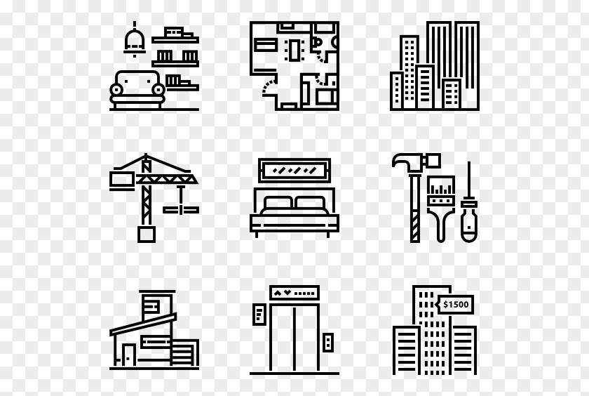 Real Estate Icon QR Code Clip Art PNG