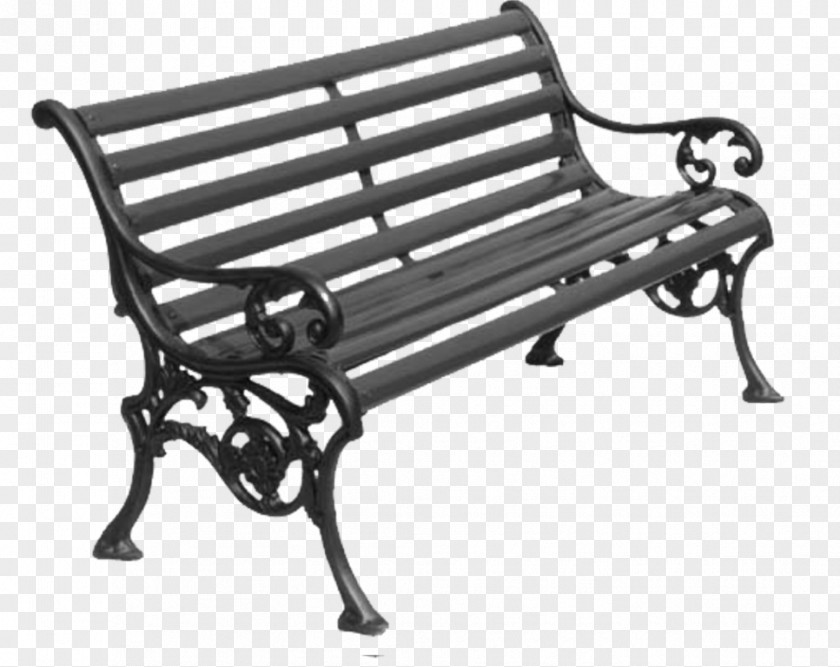 Bench Garden Furniture Wrought Iron PNG