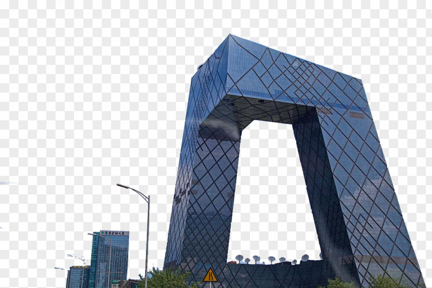 CCTV Building Headquarters China Central Television Skyscraper Architecture PNG