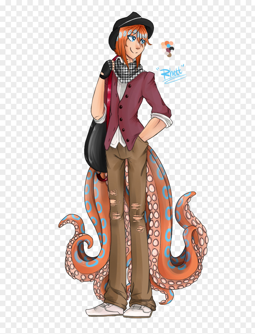Octopus Seafood Costume Design Cartoon Headgear Homo Sapiens PNG