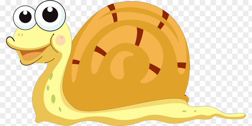 Yellow Snail Cartoon Clip Art PNG