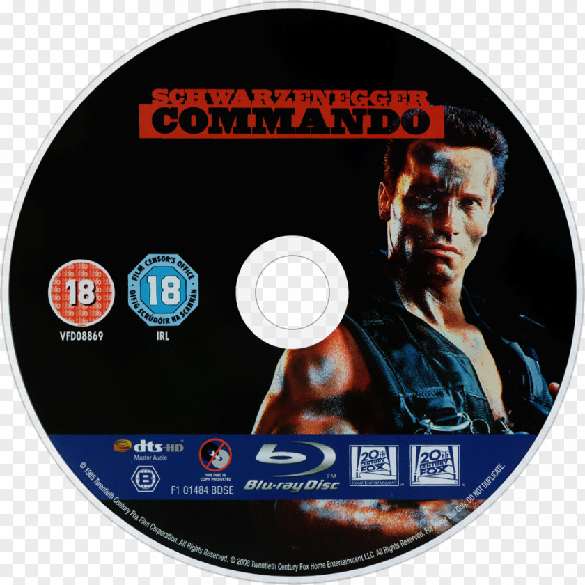 Arnold Schwarzenegger Commando Blu-ray Disc Film DVD PNG