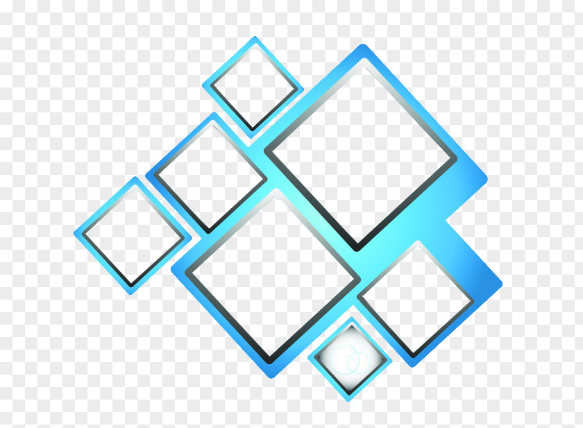 Blue Box Vector Square PNG