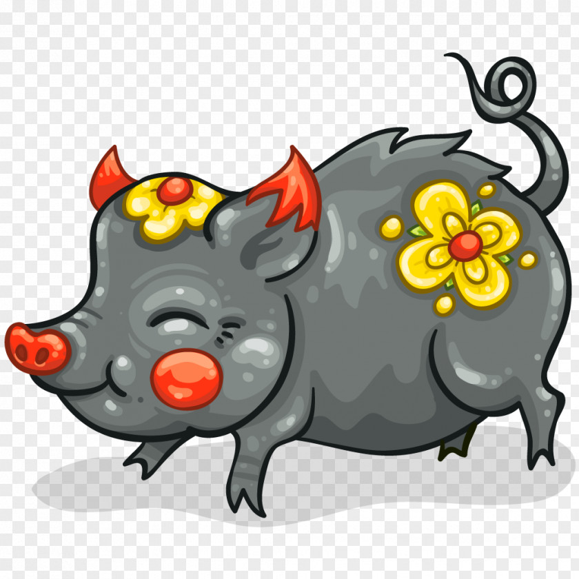 Chinese Boar Pig Clip Art Illustration Snout PNG