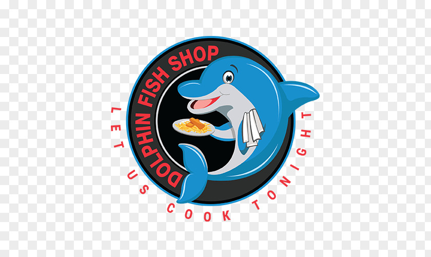 Fish Dolphin Shop & Take Away And Chips Logo Take-out PNG