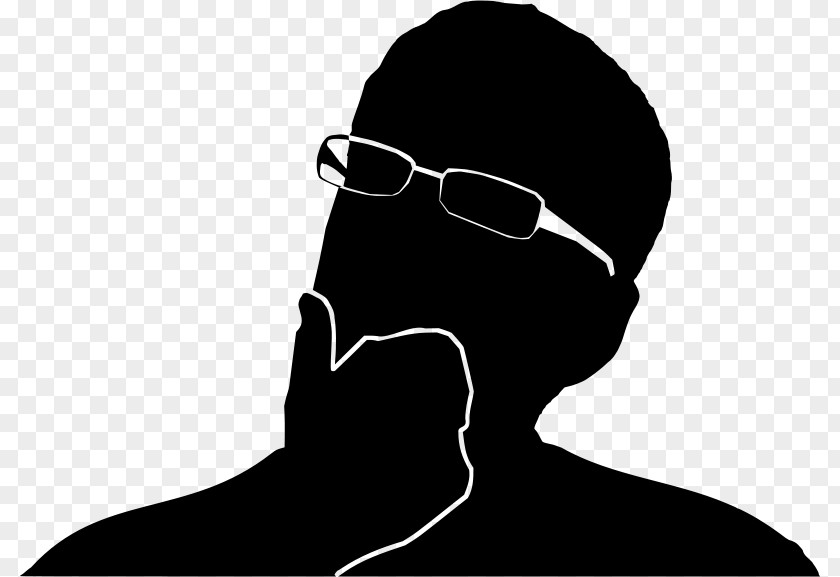 Thinking The Thinker Silhouette Person Clip Art PNG