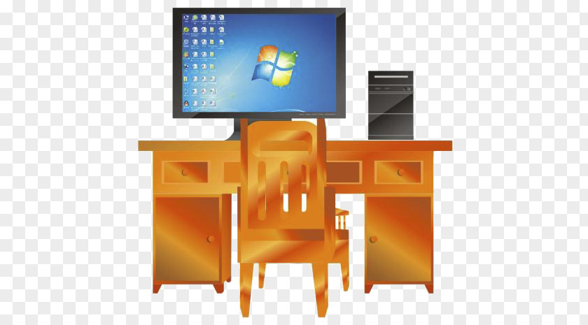Computer Vector Material Table Desk PNG