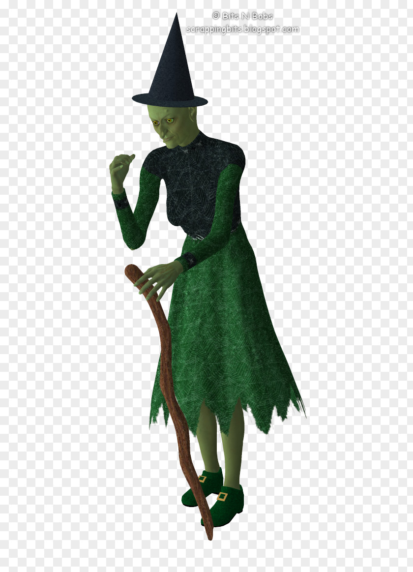Green Witch Costume Design Character Tree Fiction PNG