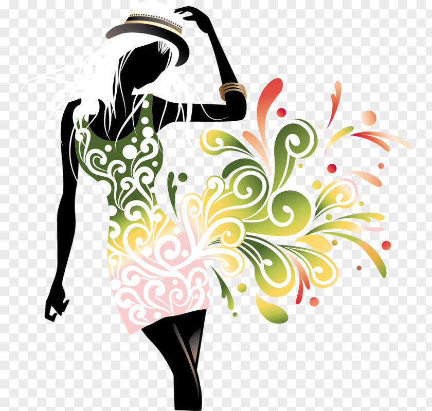 Hand-painted Woman Silhouette Photography Illustration PNG