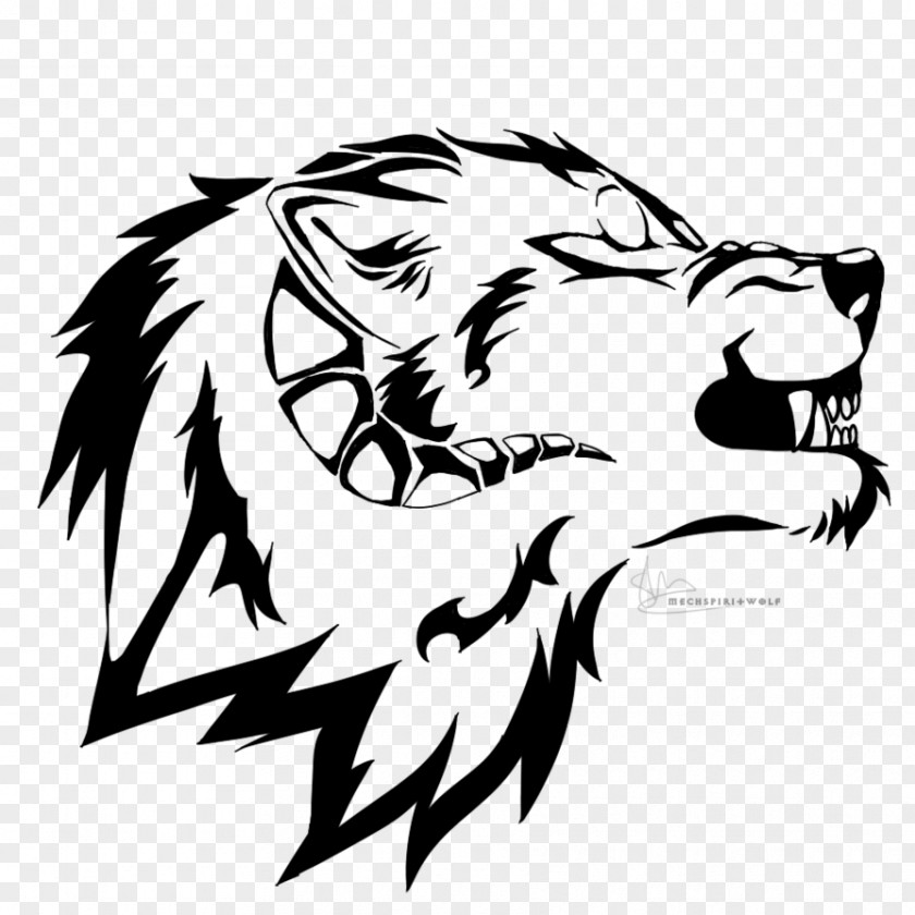 Wolf-head Lion Snarl Tiger Growling Drawing PNG